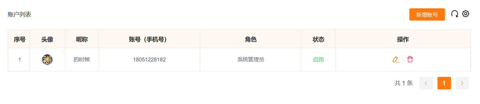 子账户设置
